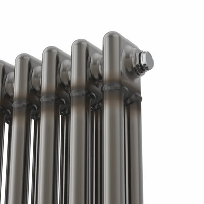 Rinse Bathrooms 600x1460mm Raw Metal Horizontal Column Radiator Double ...