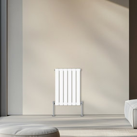 Rinse Bathrooms 600x410mm Horizontal Column Designer Radiator White Single Flat Panel Radiators