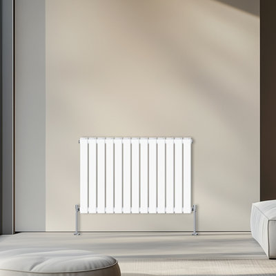 Rinse Bathrooms 600x884mm Horizontal Column Designer Radiator White Double Flat Panel Radiators