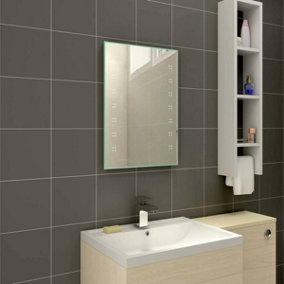 Rinse Bathrooms 700 x 500mm Illuminated LED Bathroom Mirror with Demister IP44