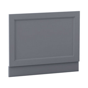 Rinse Bathrooms 700mm Traditional Bath End Panel Matte Grey MDF Adjustable Height