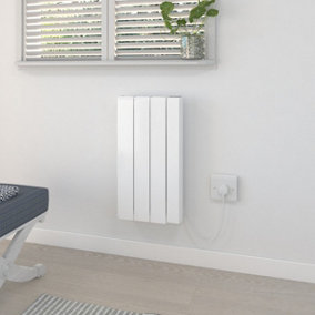 Rinse Bathrooms 700W Electric Ceramic Radiator with Smart WIFI Connection, Daily & Weekly Timer Function, Open Window Function