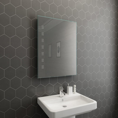 Rinse Bathrooms 800 x 600mm Illuminated LED Bathroom Mirror with ...