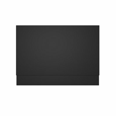 Rinse Bathrooms 800mm Bath End Panel 18mm MDF Painting Matte Black Adjustable Height for Bathroom Soaking Tub