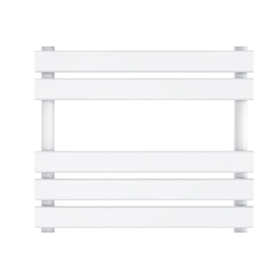 Rinse Bathrooms 800x600mm White Designer Flat Panel Electric Heated Towel Rail Thermostatic Timer Bathroom Towel Radiator 400W