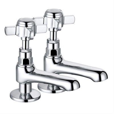 Rinse Bathrooms Basin Pair Traditional Bathroom Sink Taps Mixers Ceramic Lever Bath Tub Tap Chrome Price Comparisons | Compare The Build