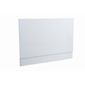 Rinse Bathrooms Bathroom High Gloss White 800 mm Wrapped Wood Bath End Panel