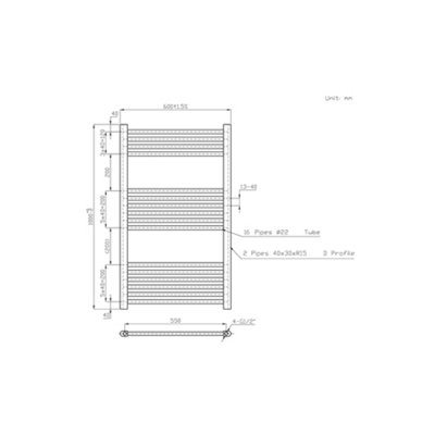 Rinse Bathrooms Black Electric Heated Towel Rail Straight Thermostatic Bathroom Towel Radiator with Timer - 1000x600mm 600W