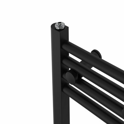 Colore Cassini Matt Black 800mm X 500mm Electric Heated Towel Rail - Wholesale Domestic