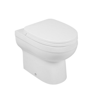 Rinse Bathrooms Contemporary Bathroom Back to Wall WC Toilet with Soft Close Seat Price Comparisons | Compare The Build