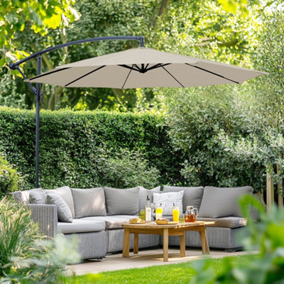 cream patio umbrella AMMSUN 7ft Fringe Umbrella,Elegant The canopy uses 100% polyester fabric with UPF50 plus sun protection Rinse Bathrooms Cream Patio Parasol