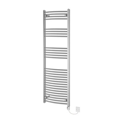 Rinse Bathrooms Curved Electric Heated Towel Rail Pre-filled ...