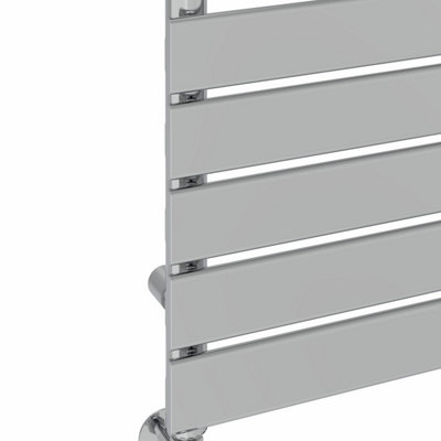 Rinse Bathrooms Electric Flat Panel Heated Towel Rail Chrome Bathroom Ladder Radiator Warmer 650x400mm 400W