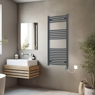 Anthracite towel radiator b&q sale