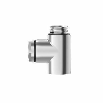 Rinse Bathrooms Electric Heating Element Dual Fuel + Chrome Cover Cap + Chrome T Piece with End Plug for Heated Towel Rail 1000W
