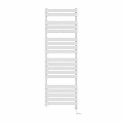 Rinse Bathrooms Flat Panel Electric Heated Towel Rail Touch Screen Timer Bathroom Radiator Prefilled White 1800x600mm 1000W