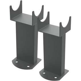 Rinse Bathrooms Floor Mounting Brackets for Flat Panel Column Radiator 2PC/Set (Anthracite)