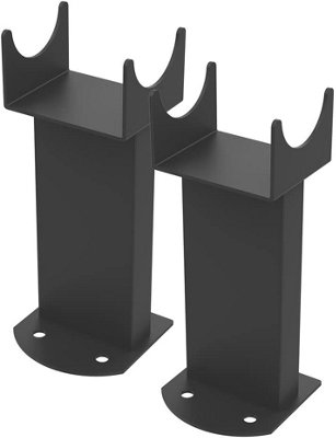 Rinse Bathrooms Floor Mounting Brackets for Flat Panel Column Radiator 2PC/Set (Black)