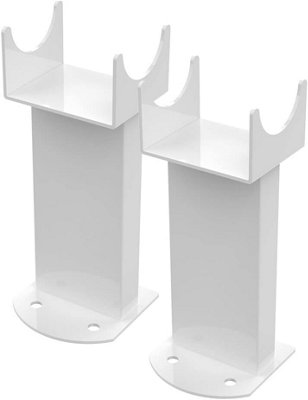 Rinse Bathrooms Floor Mounting Brackets for Flat Panel Column Radiator 2PC/Set (White)