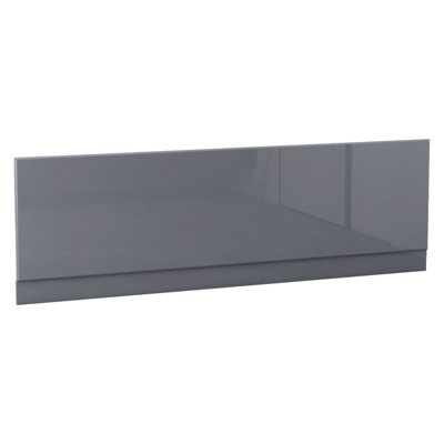 Rinse Bathrooms Front Bath Panel Gloss Grey 1800mm