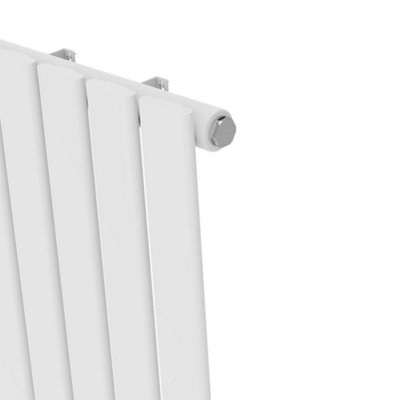 Rinse Bathrooms Horizontal 600x1020mm Flat Panel Column Designer Radiator White Single Radiators Central Heating