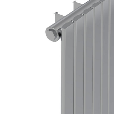 Rinse Bathrooms Horizontal 600x1156mm Flat Panel Column Designer Radiator Chrome Single Radiators Central Heating