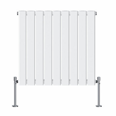 Rinse Bathrooms Horizontal 600x612mm Flat Panel Column Designer Radiator White Single Radiators Central Heating