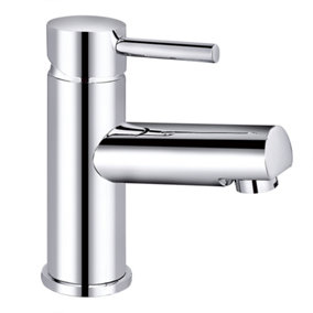 Rinse Bathrooms Modern Cloakroom Mono Basin Tap Mixers Bathroom Sink Tap Chrome Single Lever Hot and Cold Mixer