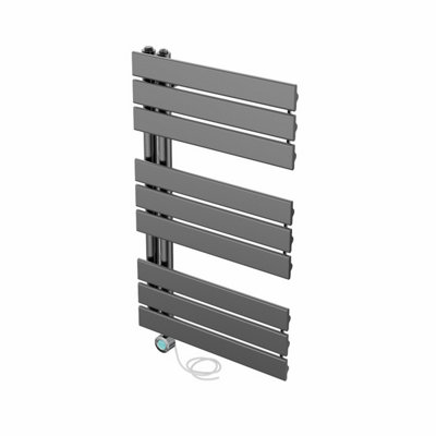 Rinse Bathrooms Prefilled Electric Heated Rail with Timer Designer Flat ...