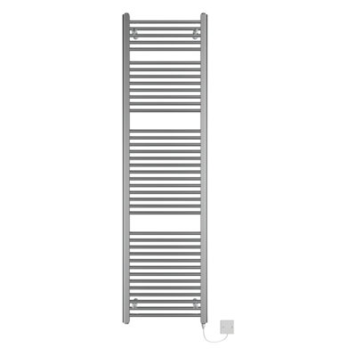 Rinse Bathrooms Prefilled Electric Straight Heated Towel Rail Radiator for Bathroom Kitchen Chrome 1800x500mm - 800W