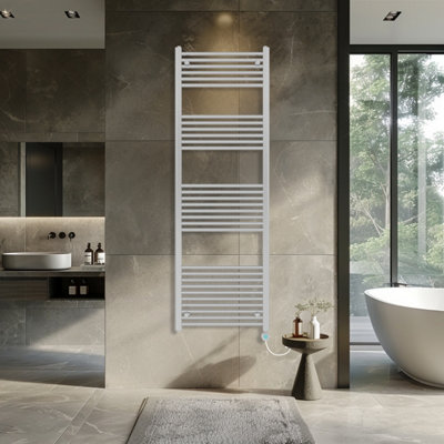 Rinse Bathrooms Prefilled Electric Thermostatic Heated Towel Rail