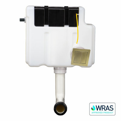 Rinse Bathrooms Side Entry Inlet Concealed 6L Dual Flush Cistern for ...