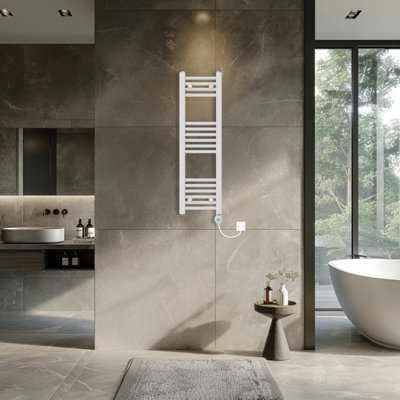 Rinse Bathrooms Smart WiFi Thermostatic Electric Bathroom Straight ...