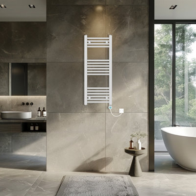 Rinse Bathrooms Smart WiFi Thermostatic Electric Bathroom Straight ...