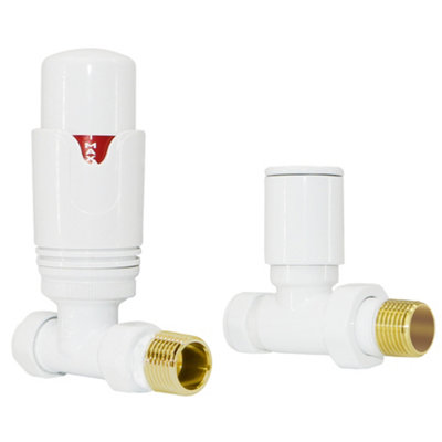 Rinse Bathrooms Thermostatic Radiator Valve 15mm Straight Radiator TRV ...