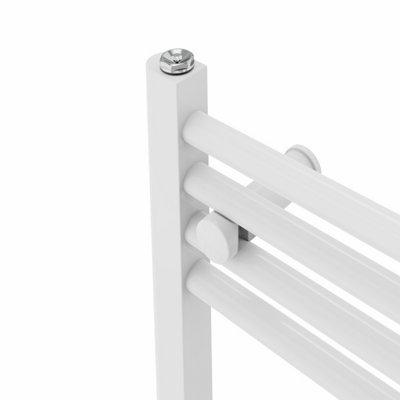 Rinse Bathrooms Touch Screen Thermostatic Electric Bathroom Straight Heated Towel Rail Radiator with Timer White - 1600x600mm