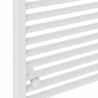 Rinse Bathrooms Touch Screen Thermostatic Electric Bathroom Straight Heated Towel Rail Radiator with Timer White - 1600x600mm