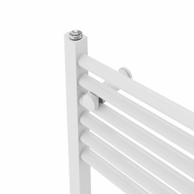 Rinse Bathrooms Touch Screen Thermostatic Electric Bathroom Straight Heated Towel Rail Radiator with Timer White - 1800x600mm