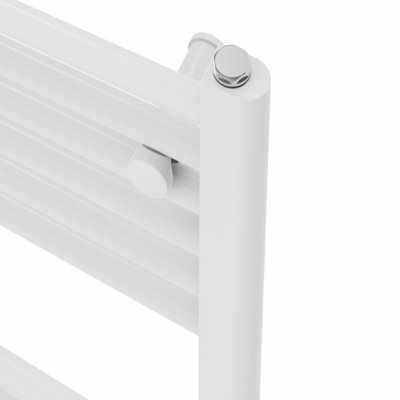 Rinse Bathrooms Touch Screen Thermostatic Electric Bathroom Straight Heated Towel Rail Radiator with Timer White - 1800x600mm
