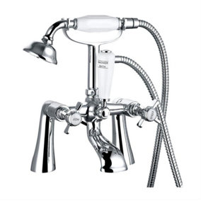 Rinse Bathrooms Traditional Bathtub Mixer Tap Bath Shower Mixer Tap with Hand Held Shower