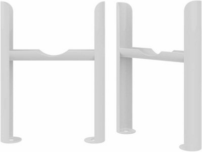 Rinse Bathrooms Traditional Cast Iron Radiator 4 Column White Floor Mounting Legs 2PC/Set Price Comparisons | Compare The Build