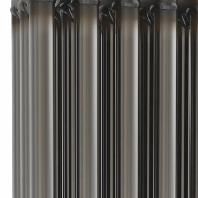 Rinse Bathrooms Traditional Cast Iron Style Triple Column Horizontal Radiator Raw Metal 300 x 427mm
