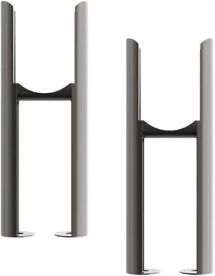 Rinse Bathrooms Traditional Radiator 2 Column Raw Metal Floor Mounting Legs 2PC/Set