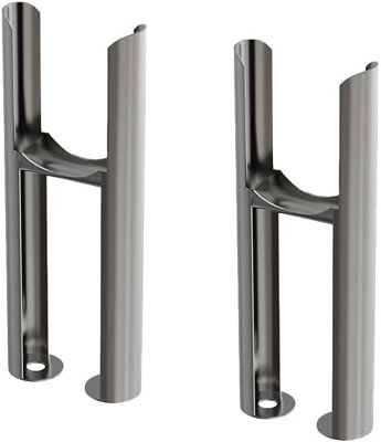 Rinse Bathrooms Traditional Radiator 2 Column Raw Metal Floor Mounting ...