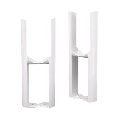 Rinse Bathrooms Traditional Radiator 2 Column White Floor Mounting Legs ...