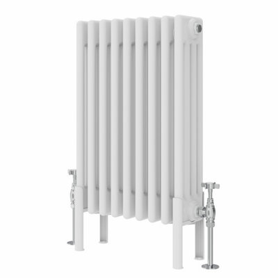 Rinse Bathrooms Traditional Radiator 600x425mm White Horizontal 4 ...