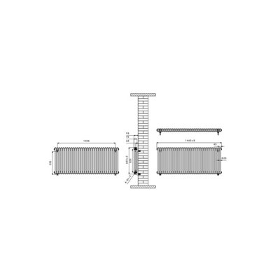 Rinse Bathrooms Traditional Radiator Black Horizontal Double Column ...