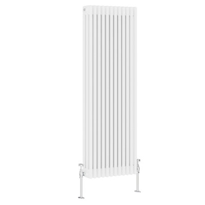 Rinse Bathrooms Traditional Radiator White Vertical Triple Column Cast Iron Radiators Heater Central Heating 1500x562mm