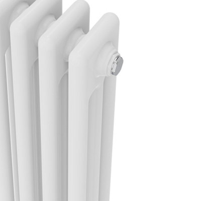 Rinse Bathrooms Traditional Radiator White Vertical Triple Column Cast Iron Radiators Heater Central Heating 1800x382mm