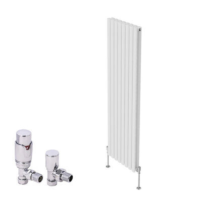 Rinse Bathrooms Vertical Designer Oval Column Radiator Tall Radiators ...